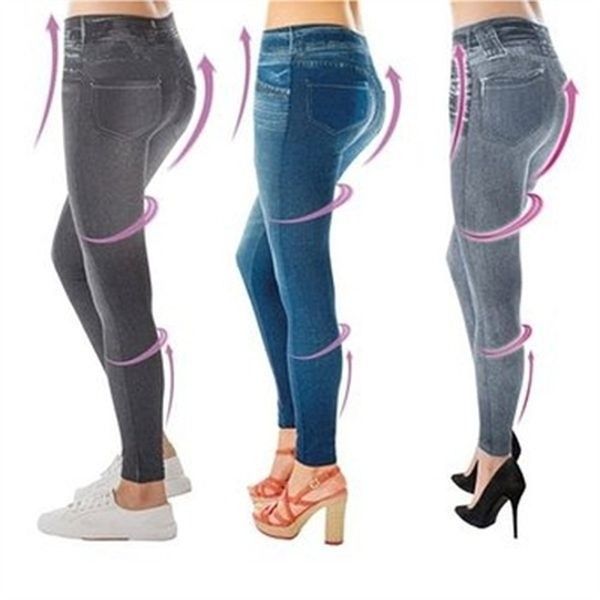 Colanti modelatori cu aspect de blugi