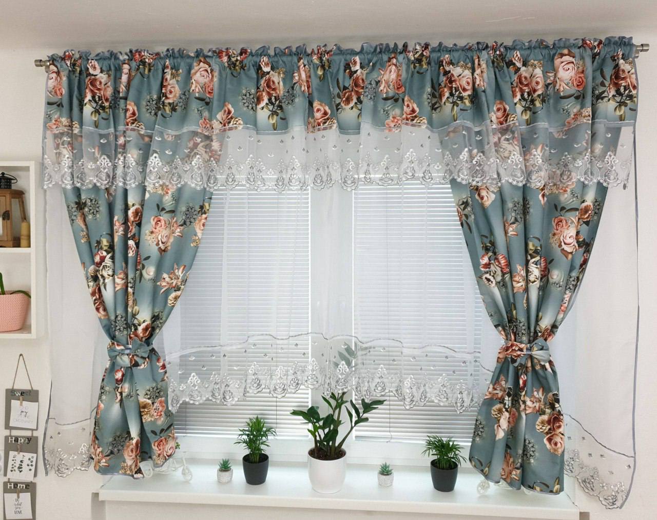 Set perdea cu draperii decorative 400x160cm