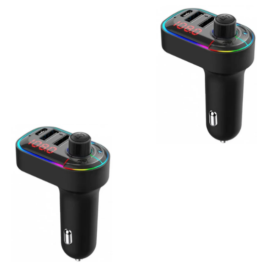 Pachet 1+1 Modulator FM C12 Bluetooth, MP3, USB type C, Fast Charge