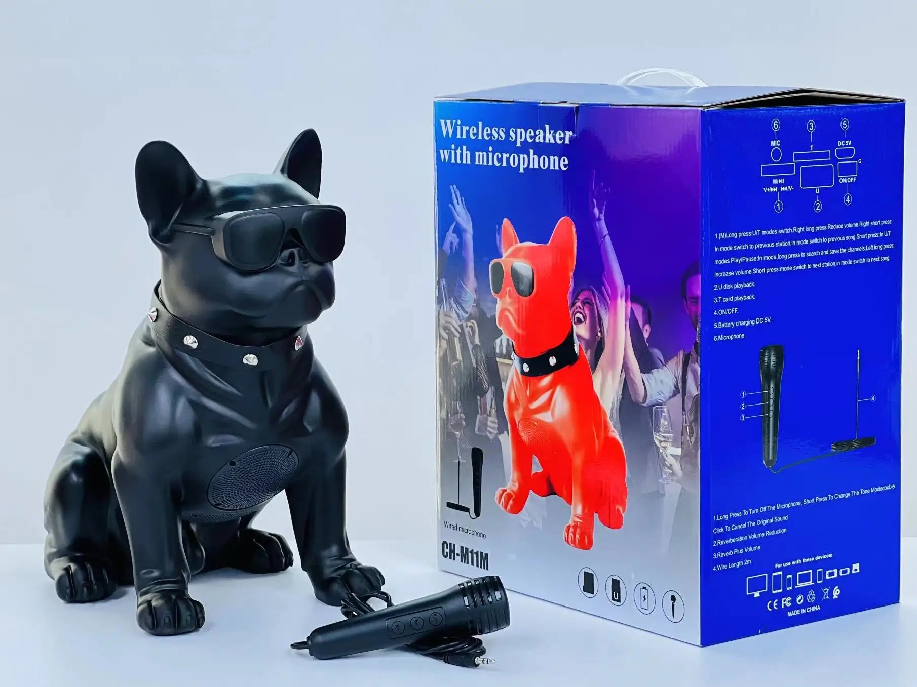 Boxa portabila bluetooth BullDog, 10W, port USB/micro SD, radio, Negru