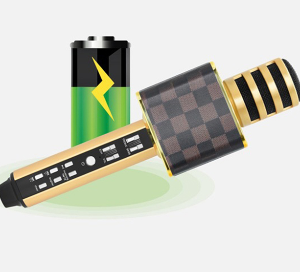 Microfon wireless magic karaoke ,boxa integrata ,tf card,usb,,gold