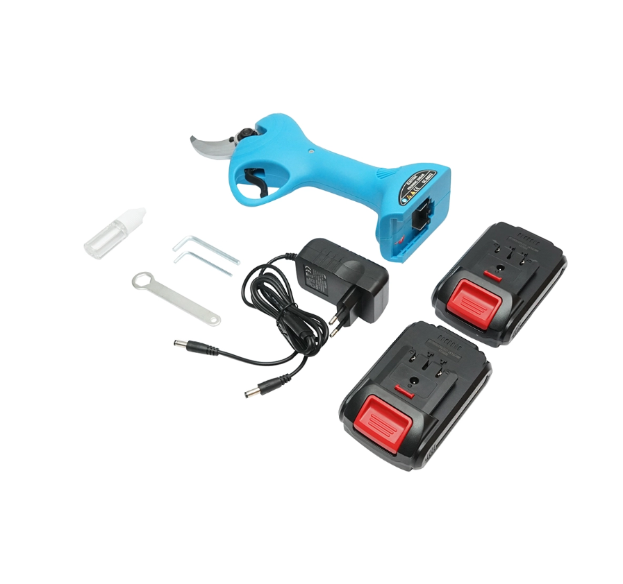 Foarfeca de gradina pe acumulator Dalys®, 21V,2000 mAh 30 mm capacitate taiere, 2 acumulatori + incarcator + valiza transport