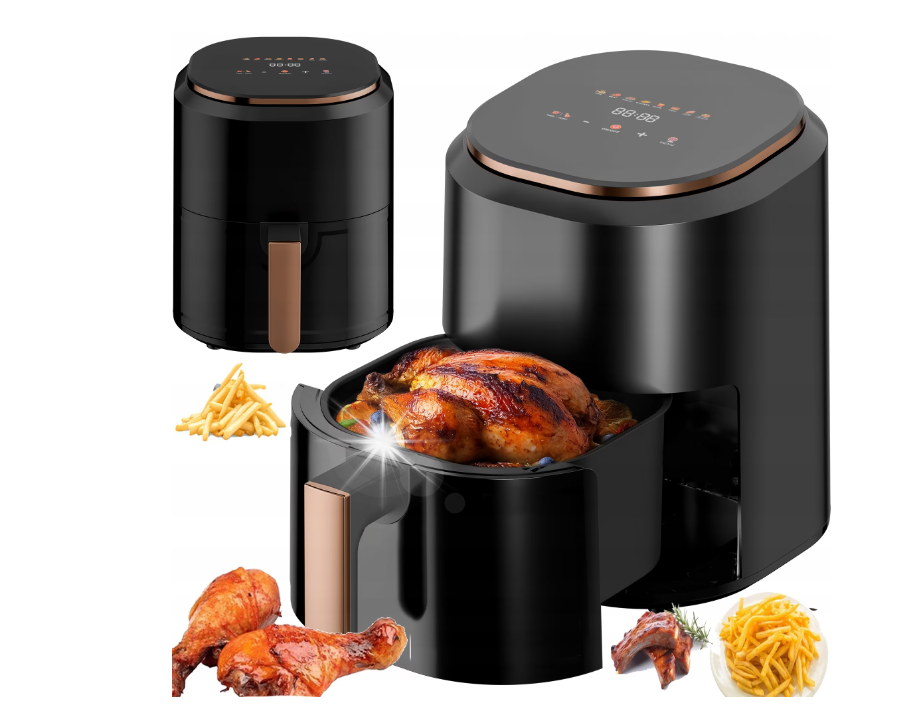Friteuza cu aer cald 7L / 2400W, ecran digital,control tactil,Negru