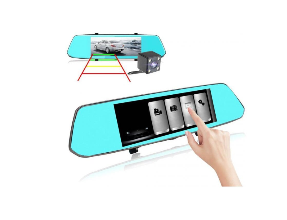 Oglinda retrovizoare cu camera Full HD, Touchscreen 7 inch, Camera spate, Super Night vision