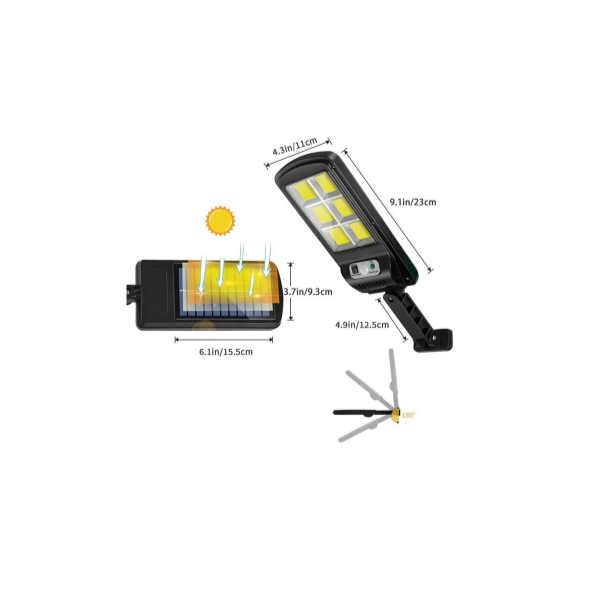 Lampa solara exterioara led, 8 celule 100w