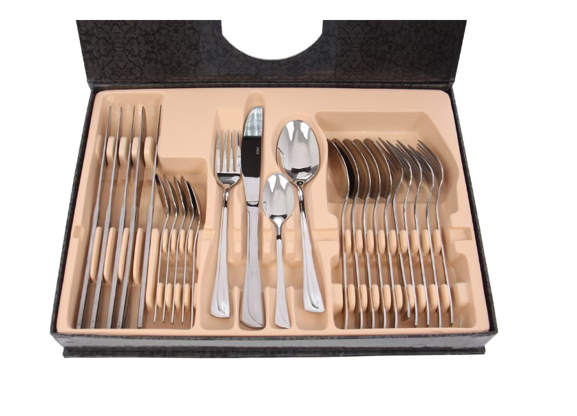 Set 24 tacamuri inox,argintiu