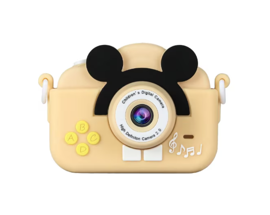 Camera foto si video pentru copii ecran LCD Soricel, galben