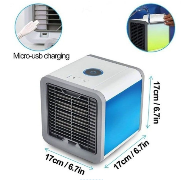 Mini racitor de aer portabil 3 in , USB, 3 Viteze, LED, Rezervor 750ml, 10W