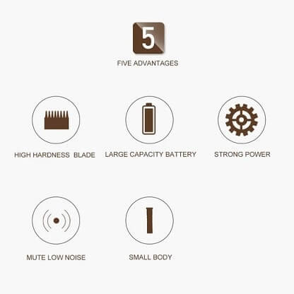 Masina de Tuns VGR V-179 - Autonomie 120 min, USB, 3 Capete, Lama Inox, Negru