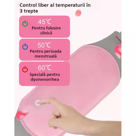 Centura abdominala pentru incalzire si masaj, anti dureri menstruale