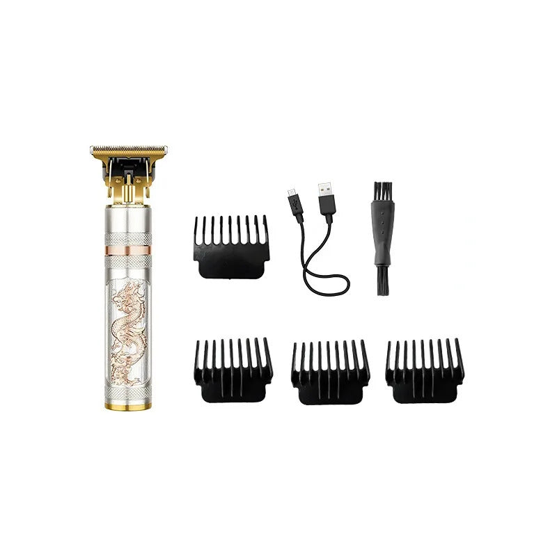 Masina de Tuns Barba si Contur Dalys®, Baterie de Lunga Durata, 1200 mAh, Incarcare Rapida, Cablu USB, Auriu