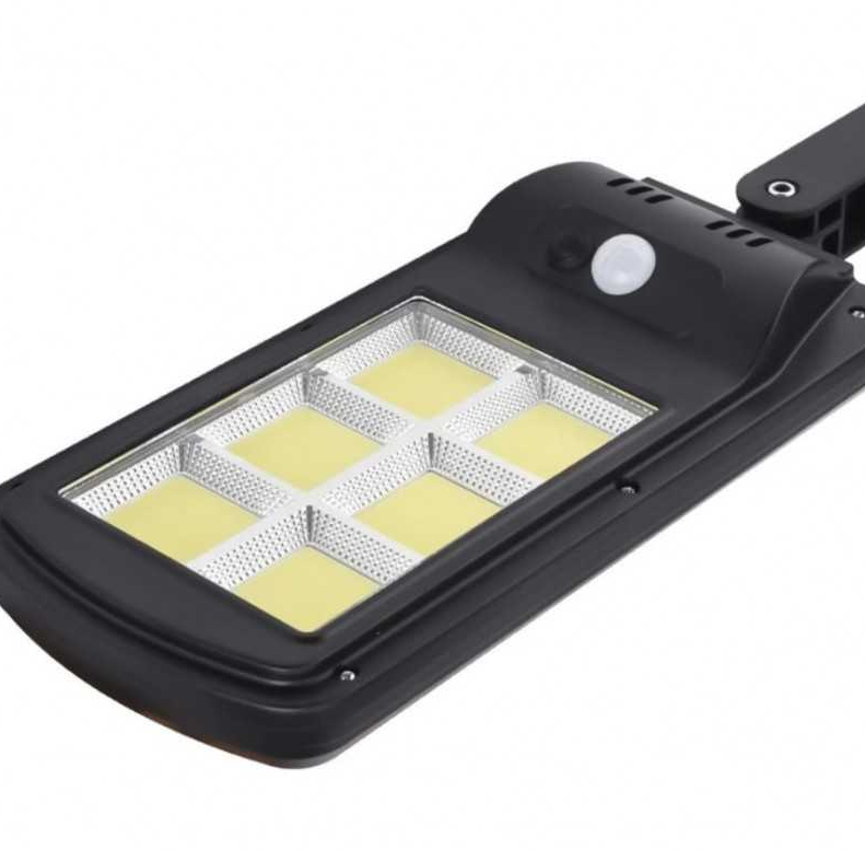 Lampa solara stradala cu inductie Dalys®, 6x LED COB, IP 67, montare pe perete, cu telecomanda, negru