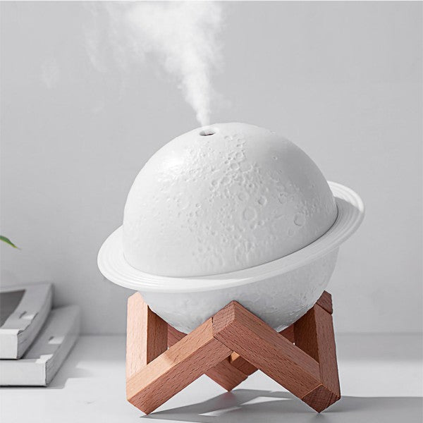 Difuzor Aromaterapie In Forma De Planeta, Umidificator, 3 Tipuri De Lumina, 200ml