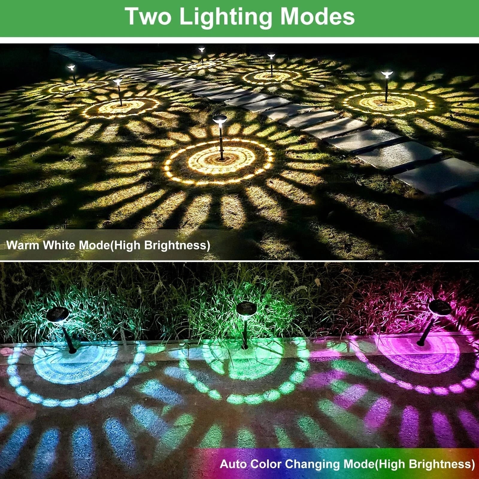 Set 4 lampi solare decorative,led rgb multicolor