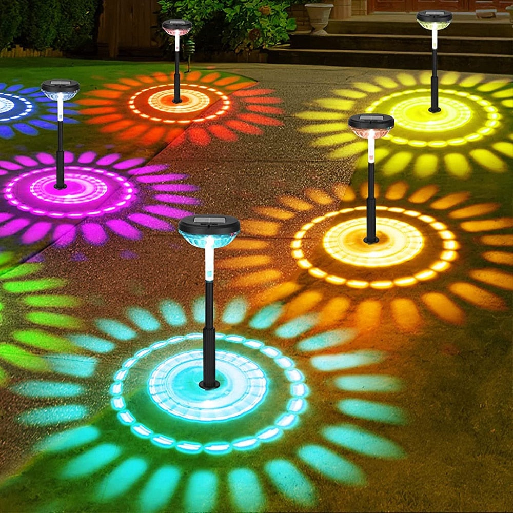 Set 4 lampi solare decorative,led rgb multicolor