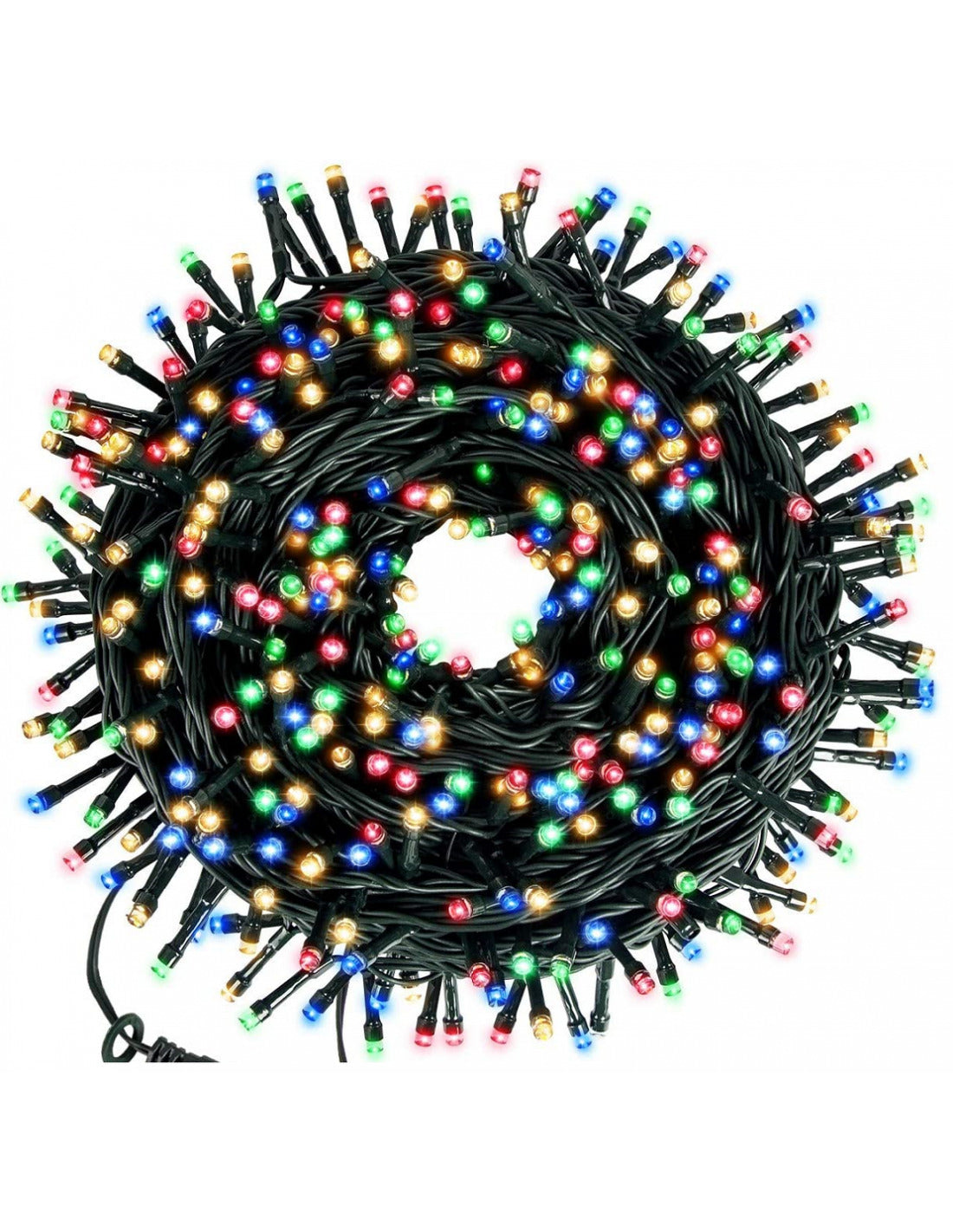 Instalatie De Craciun Liniara, 50 m, 240 LED -uri, Cu 8 Jocuri de Lumini, Pentru Exterior/Interior, Fir Verde Inchis, Protectie Apa, IP 44, Multicolor