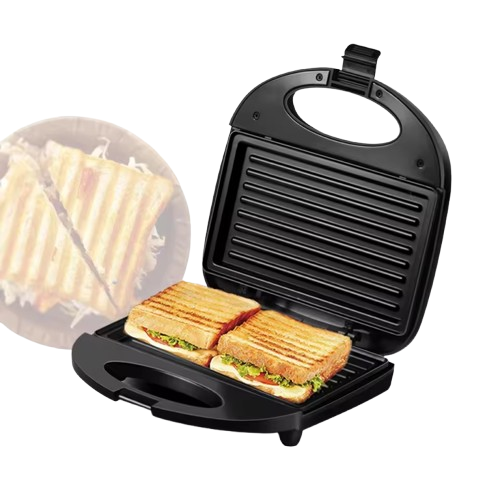 Sandwich maker,placi antiaderente,750W,Alb-Negru