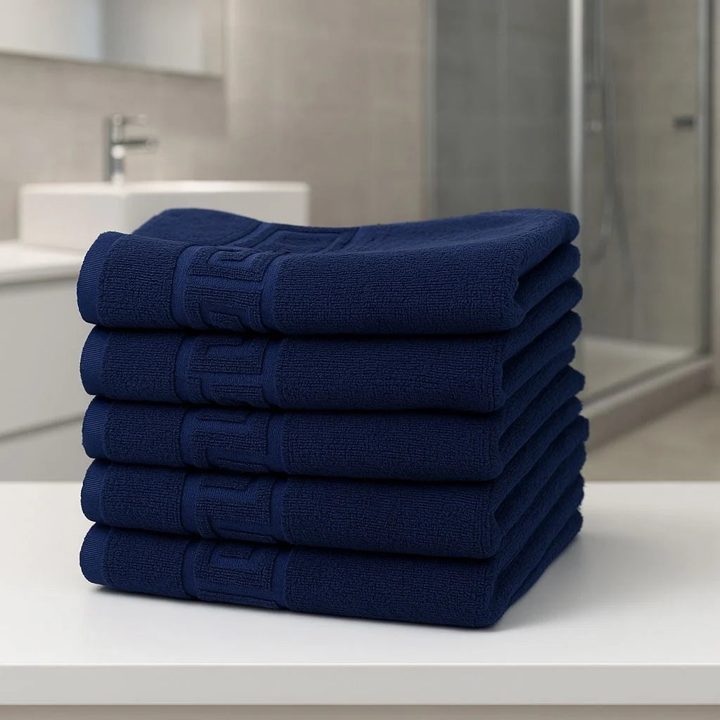Set 5 Prosoape 50x90 cm Bumbac 100%, Model Grecesc, 550g