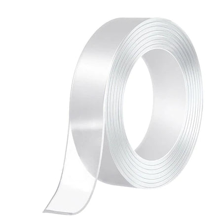 Banda dubla adeziva 3m , nu lasa urme pe pereti, reutilizabila, alb-transparenta