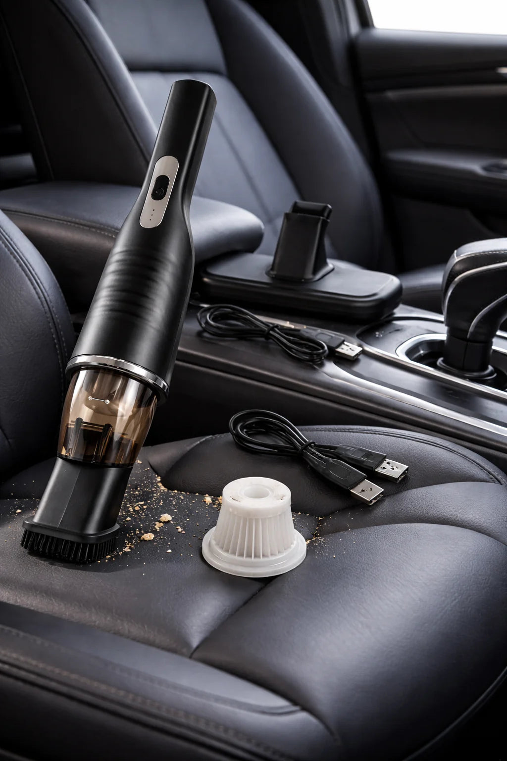 Aspirator auto portabil fara fir ,80W, 2000mah