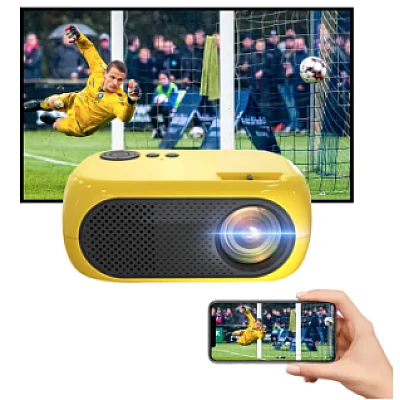 Mini proiector portabil HD 1080P sunet surround 360 de grade Videoproiector Home Cinema