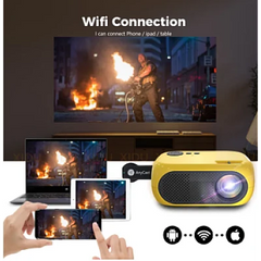 Mini proiector portabil HD 1080P sunet surround 360 de grade Videoproiector Home Cinema