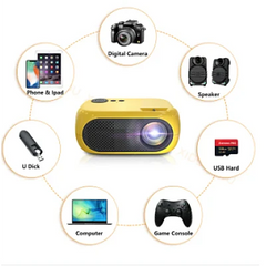 Mini proiector portabil HD 1080P sunet surround 360 de grade Videoproiector Home Cinema