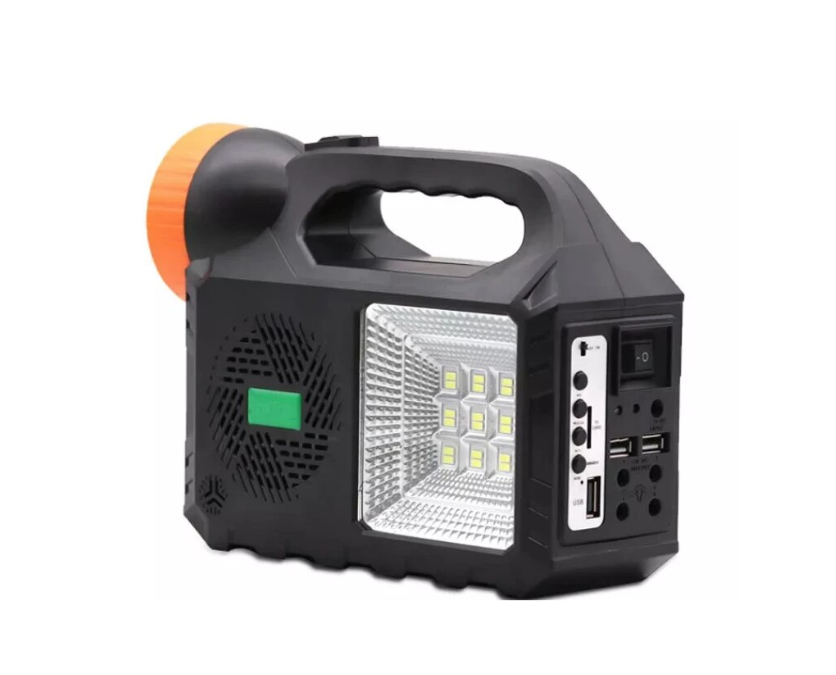 Kit solar de iluminare GD Times GD-102, 3 becuri, boxa BT, radio, 80W XL