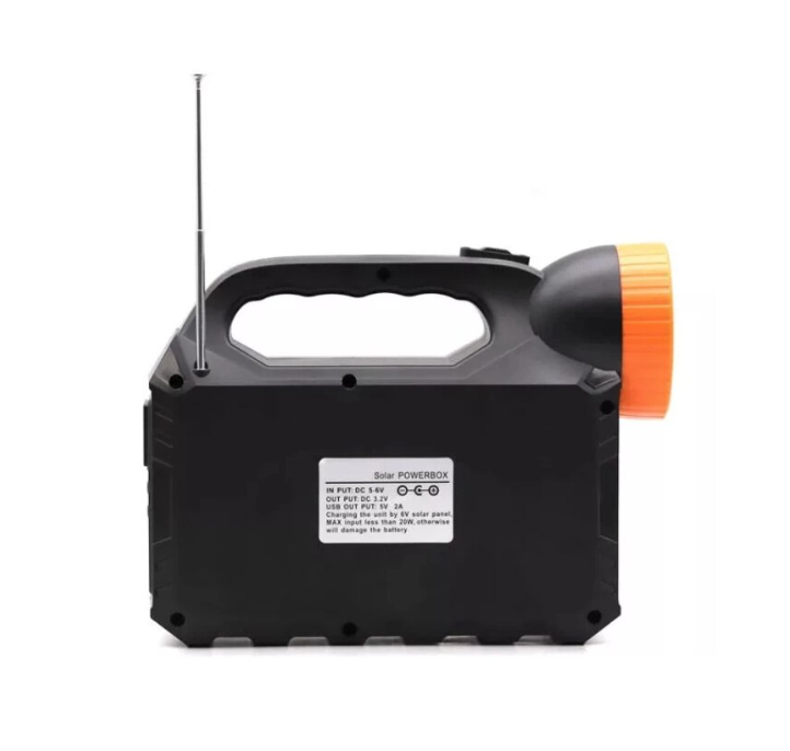 Kit solar de iluminare GD Times GD-102, 3 becuri, boxa BT, radio, 80W XL