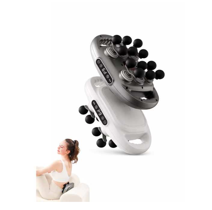 Aparat de masaj 12 capete, 19000 b/min,Alb/Negru