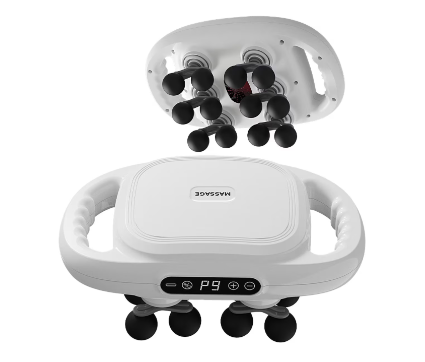 Aparat de masaj 12 capete, 19000 b/min,Alb/Negru