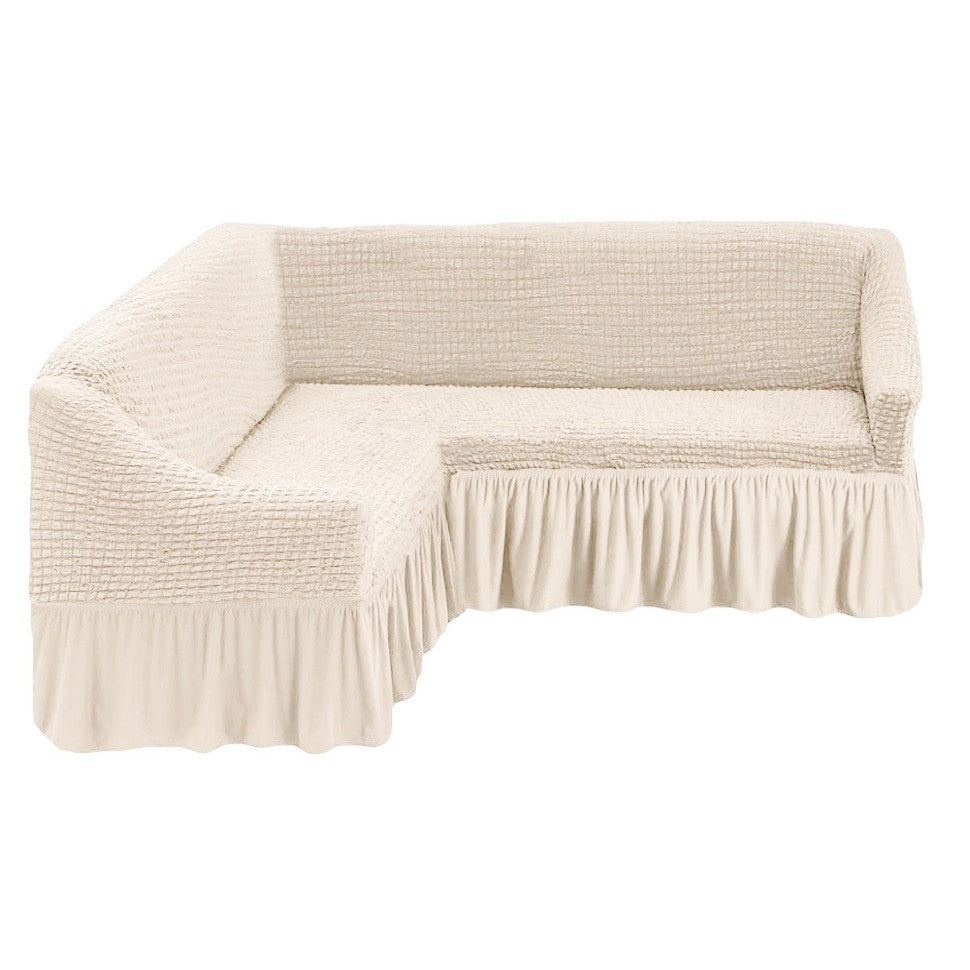 Husa elastica pentru coltar, creponat cu volan