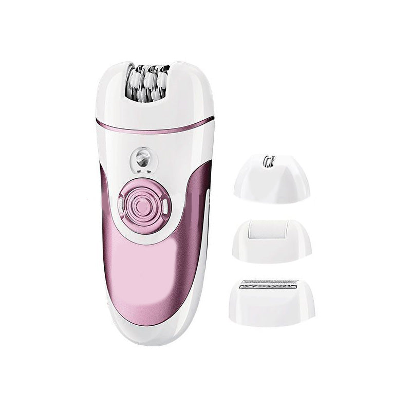 Set epilator 4 in 1 Dalys®, cu 4 Capete, Epilator Membre, Subrat, zone mici sau intime si pila pentru calcaie