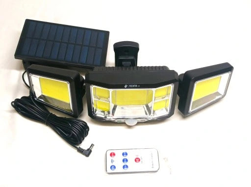 Lampa solara 204 COB cu Panou Solar Separat si Telecomanda