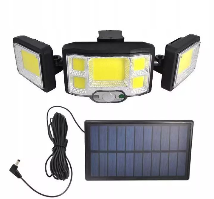 Lampa solara 204 COB cu Panou Solar Separat si Telecomanda