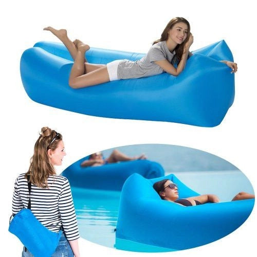 Saltea gonflabila portabila Dalys® pentru plaja sau piscina, tip sezlong