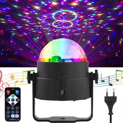 Proiector discoLED, joc lumini, control vocal, RGB, usb, stick,6W, telecomanda, moduri multiple, Multicolor