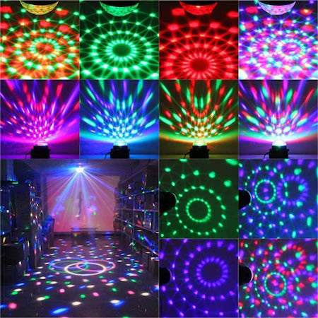 Proiector discoLED, joc lumini, control vocal, RGB, usb, stick,6W, telecomanda, moduri multiple, Multicolor