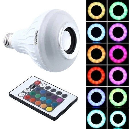 Set 1+1 Bec Inteligent LED cu Difuzor Bluetooth și Telecomandă