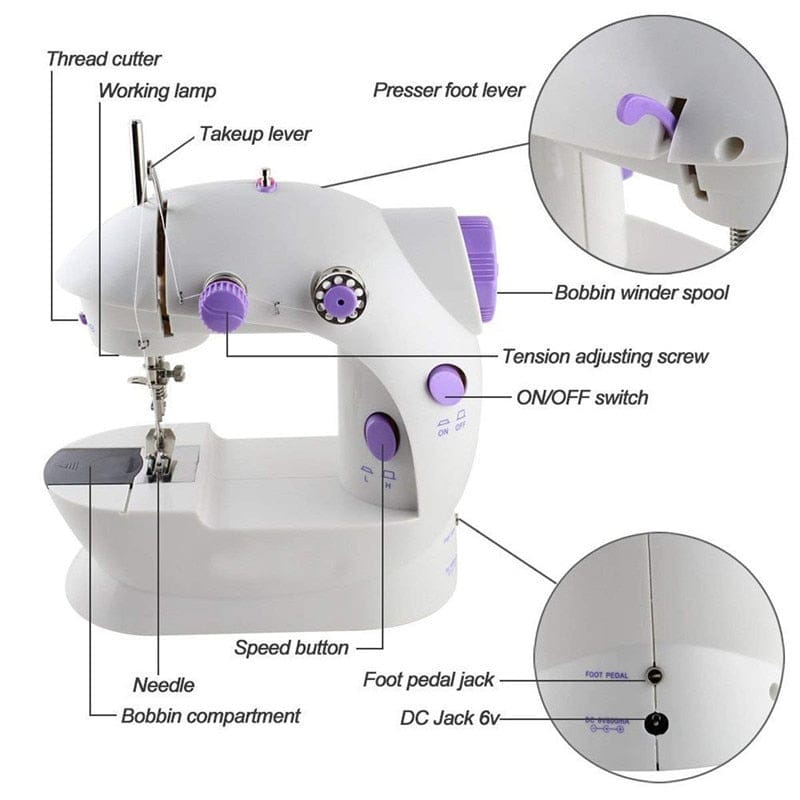 Masina de cusut, Mini Sewing portabila, 4 In 1