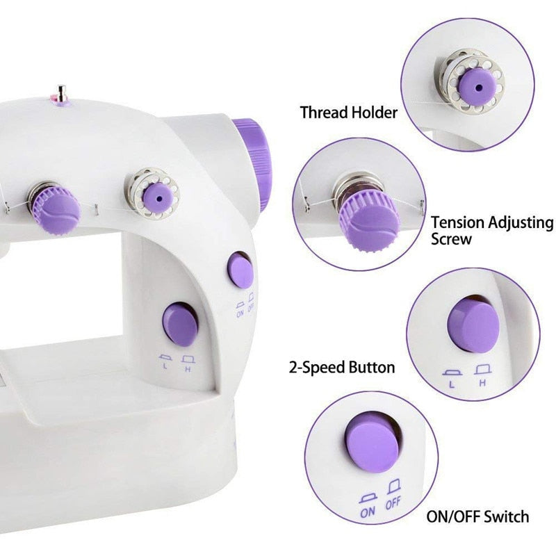 Masina de cusut, Mini Sewing portabila, 4 In 1